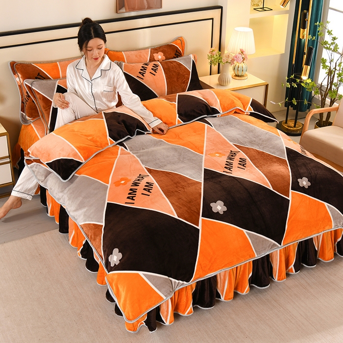 91家纺网 家纺一手货源 找家纺 雨洋家纺 2025新款10斤绒四件套 富士山