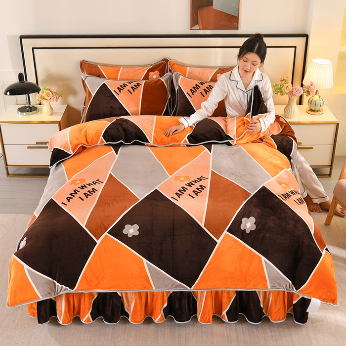 91家纺网 家纺一手货源 找家纺 雨洋家纺 2025新款10斤绒四件套 富士山