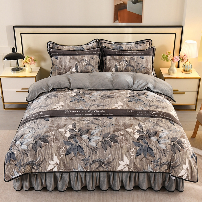 91家纺网 家纺一手货源 找家纺 雨洋家纺 2025新款10斤绒四件套 温婉佳人