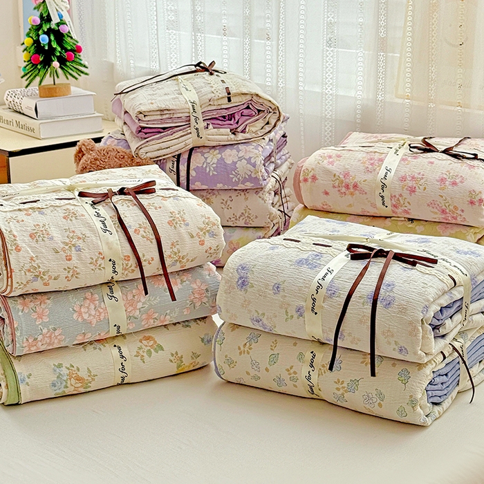 91家纺网 家纺一手货源 找家纺 （总）典曼家纺 2025新款古法花边蝴蝶结四件套