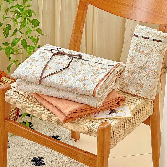 91家纺网 家纺一手货源 找家纺 典曼家纺 2025新款古法花边蝴蝶结四件套 可可庄园