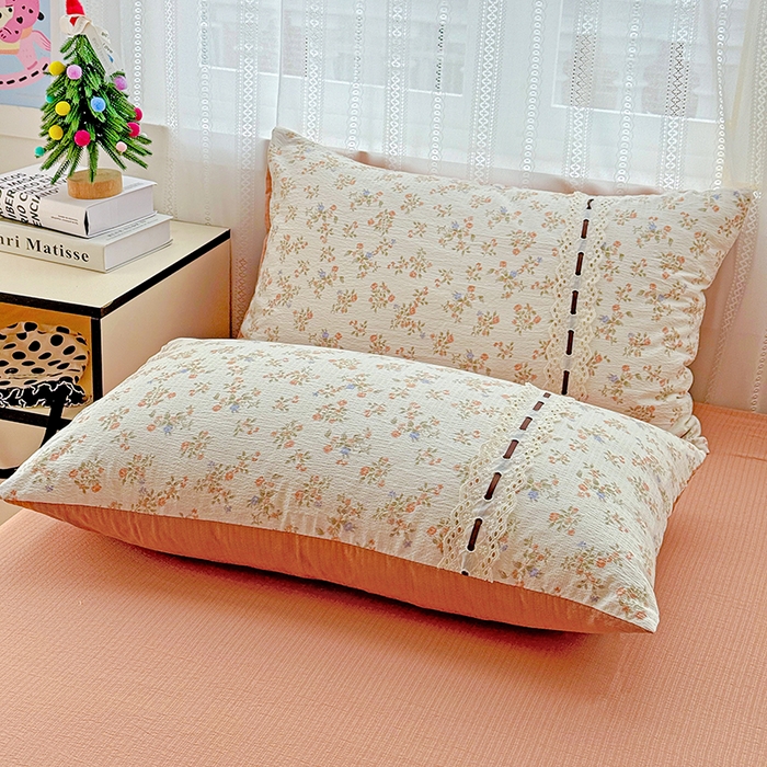 91家纺网 家纺一手货源 找家纺 典曼家纺 2025新款古法花边蝴蝶结四件套 可可庄园