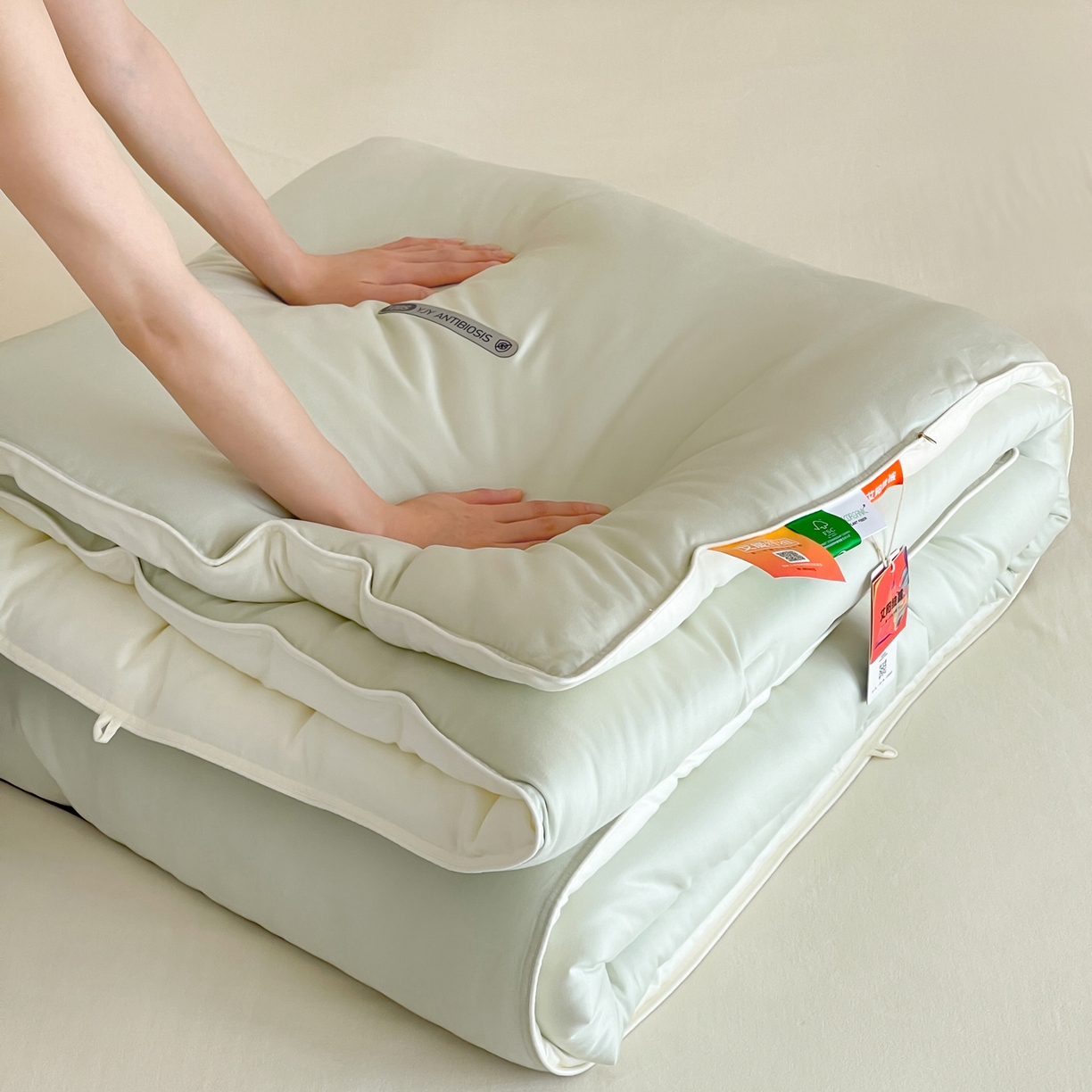 91家纺网 家纺一手货源 找家纺 （总）一加一 2025新款有氧棉艾阳绒中科抗菌被子被芯