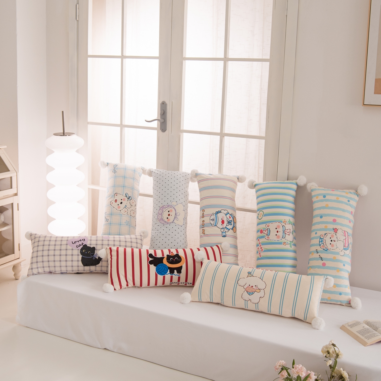 91家纺网 家纺一手货源 找家纺 （总）博笔熊 2025新款双面多功能卡通长条枕头枕芯抱枕靠垫靠枕