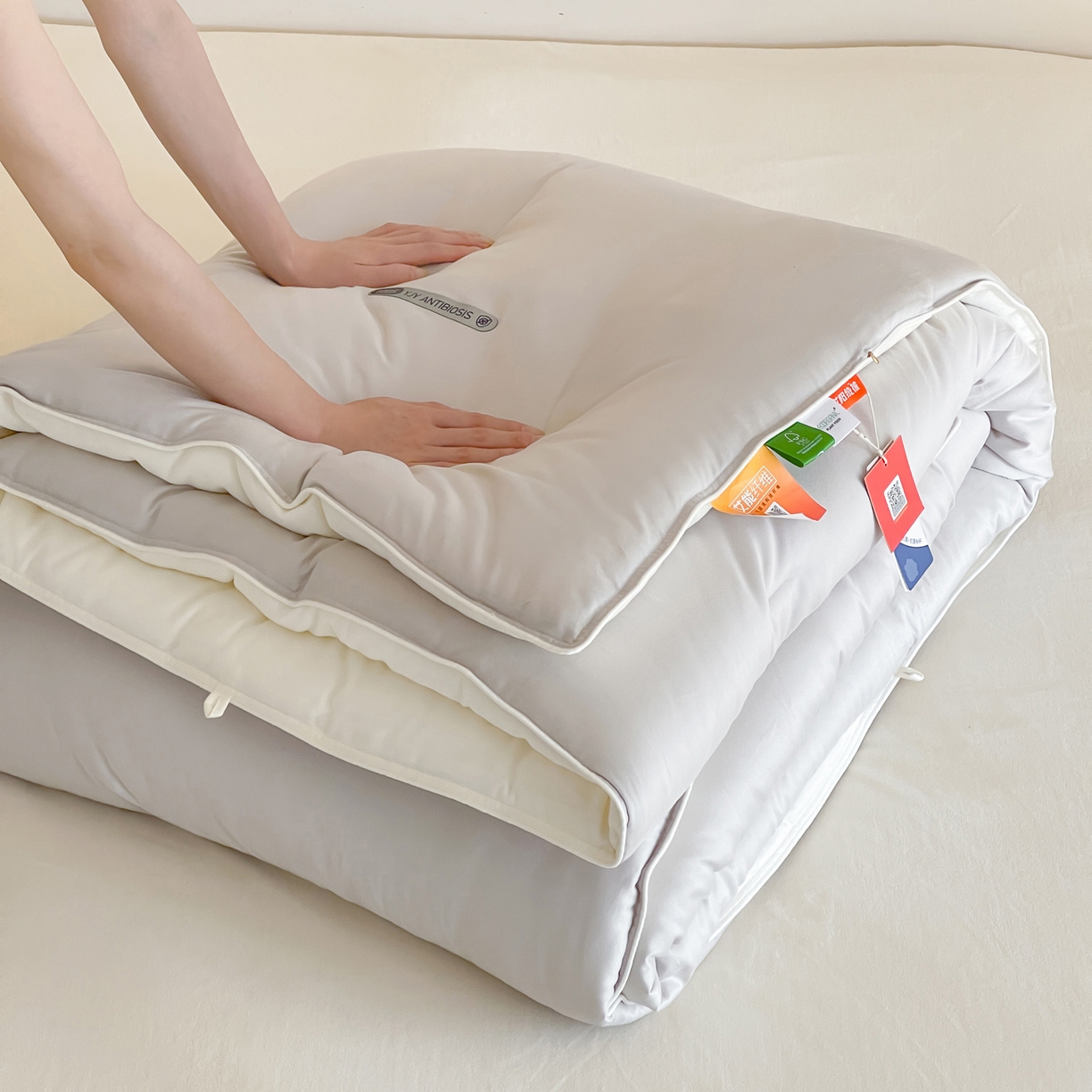 91家纺网 家纺一手货源 找家纺 （总）一加一 2025新款有氧棉艾阳绒中科抗菌被子被芯