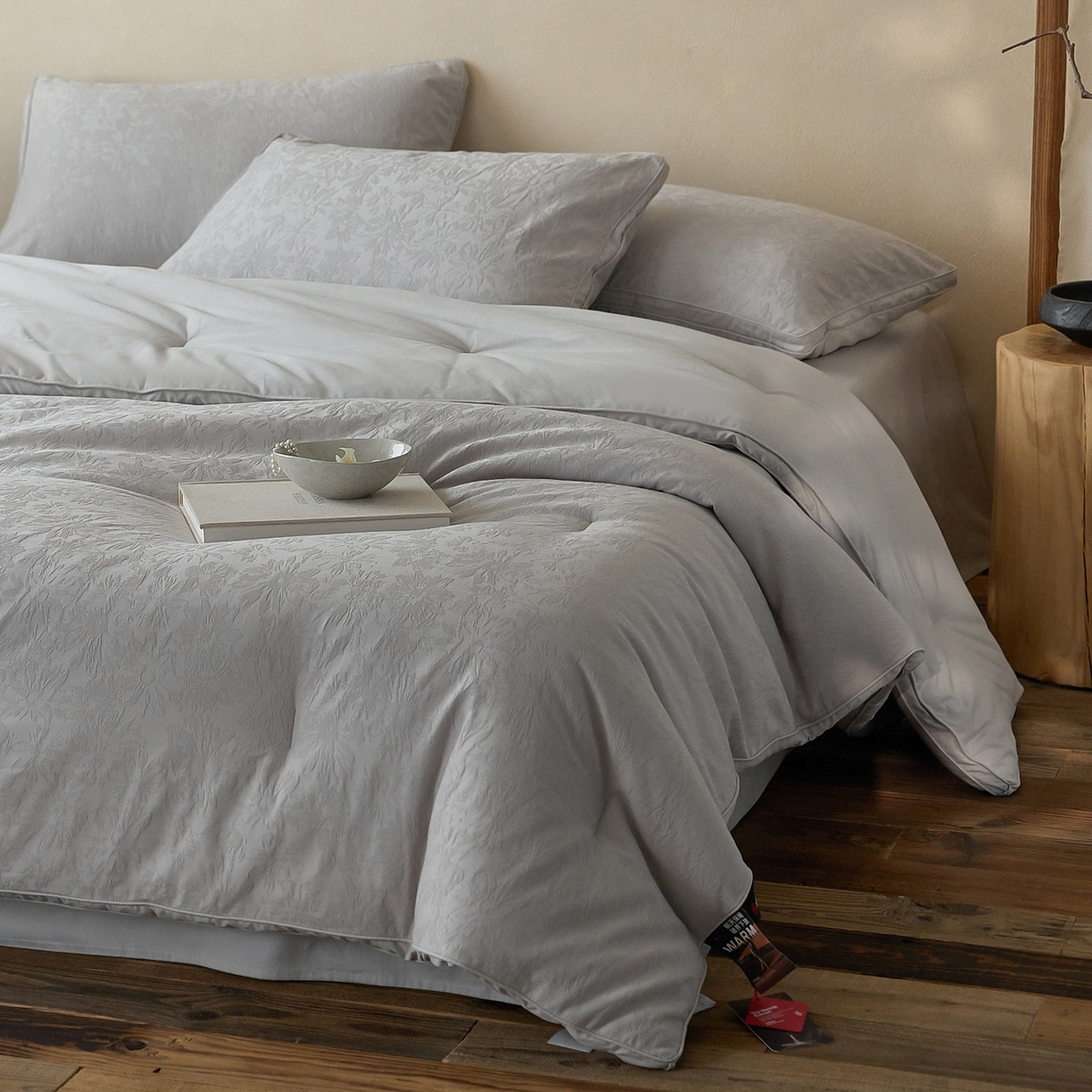 91家纺网 家纺一手货源 找家纺 （总）一加一 2025新款全棉提花航天恒温抗菌被子被芯