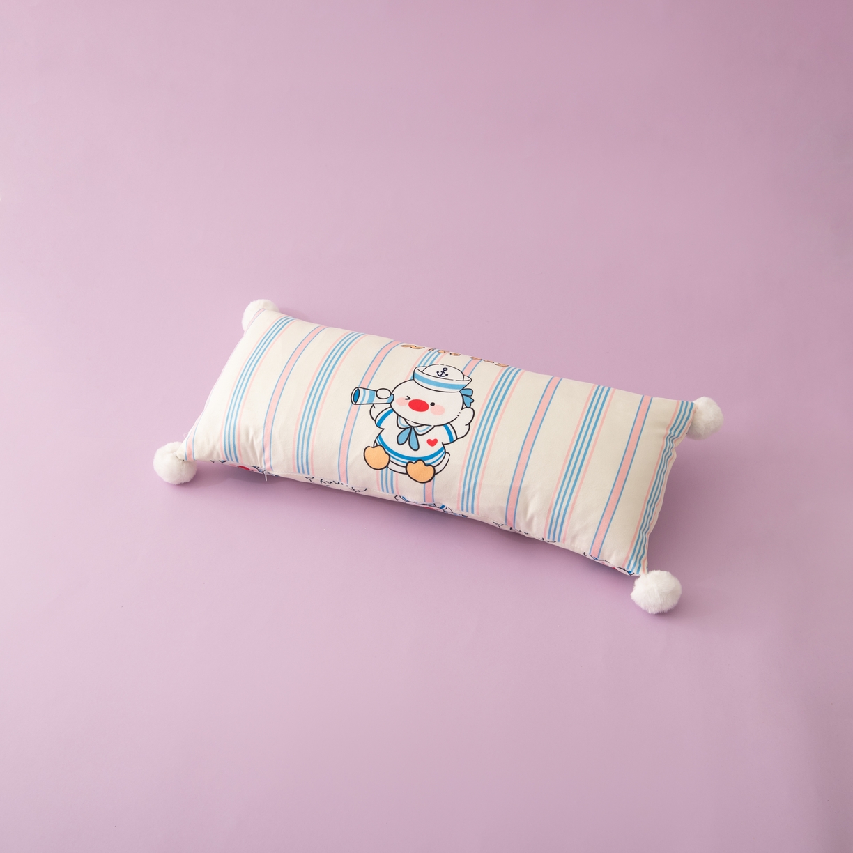 91家纺网 家纺一手货源 找家纺 博笔熊 2025新款双面多功能卡通长条枕头枕芯抱枕靠垫靠枕 海盗鸭鸭