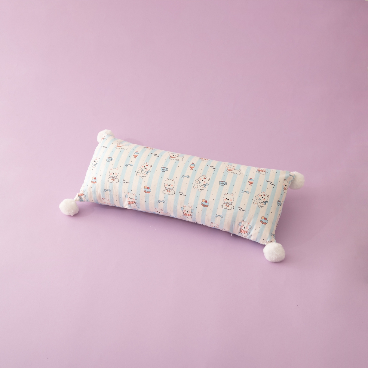 91家纺网 家纺一手货源 找家纺 博笔熊 2025新款双面多功能卡通长条枕头枕芯抱枕靠垫靠枕 蝴蝶结西高地