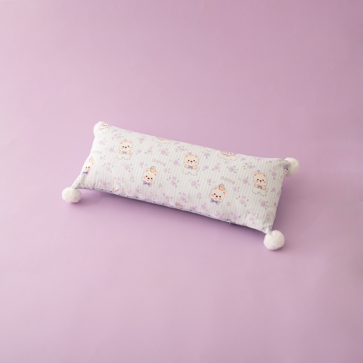 91家纺网 家纺一手货源 找家纺 博笔熊 2025新款双面多功能卡通长条枕头枕芯抱枕靠垫靠枕 可爱西高地