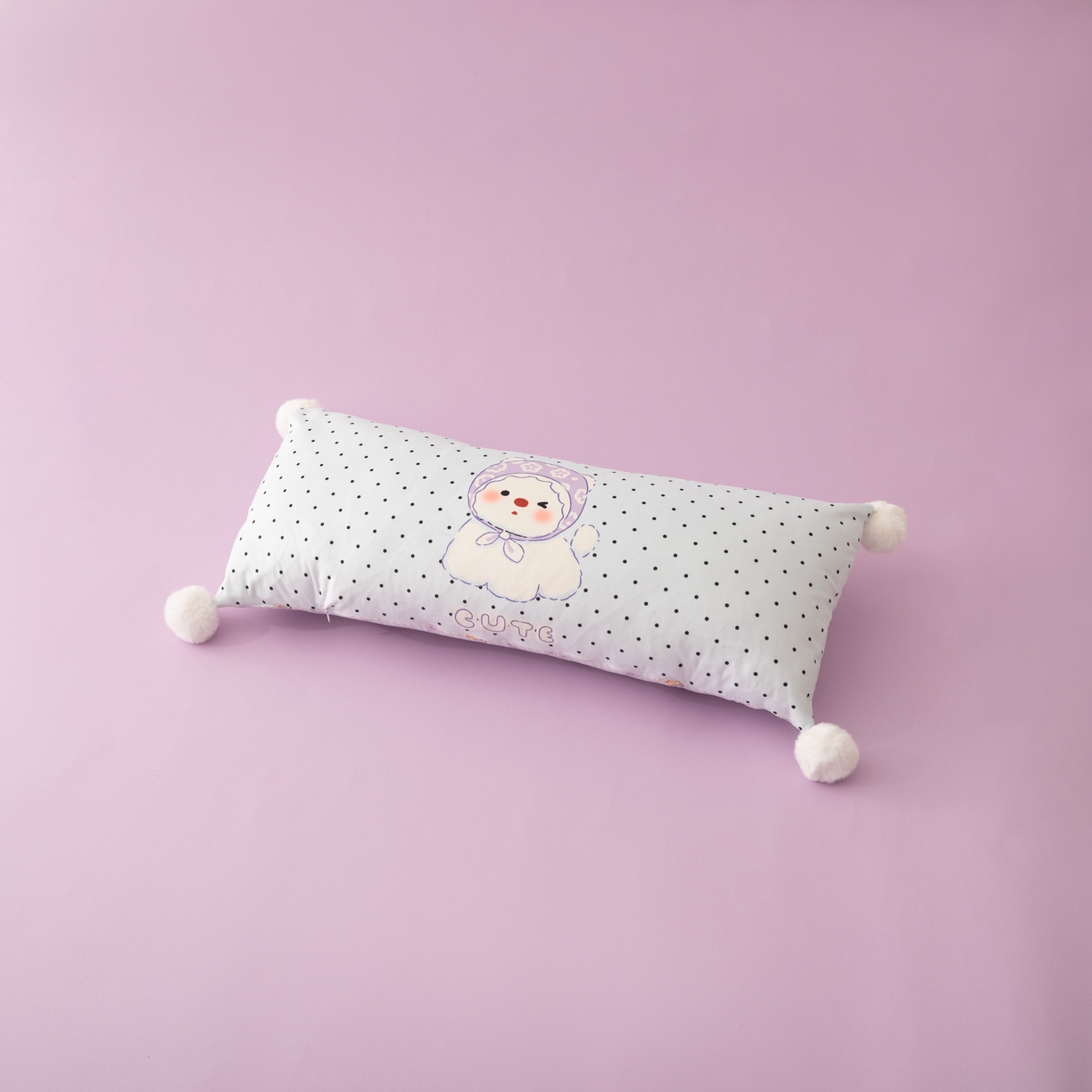 91家纺网 家纺一手货源 找家纺 博笔熊 2025新款双面多功能卡通长条枕头枕芯抱枕靠垫靠枕 可爱西高地