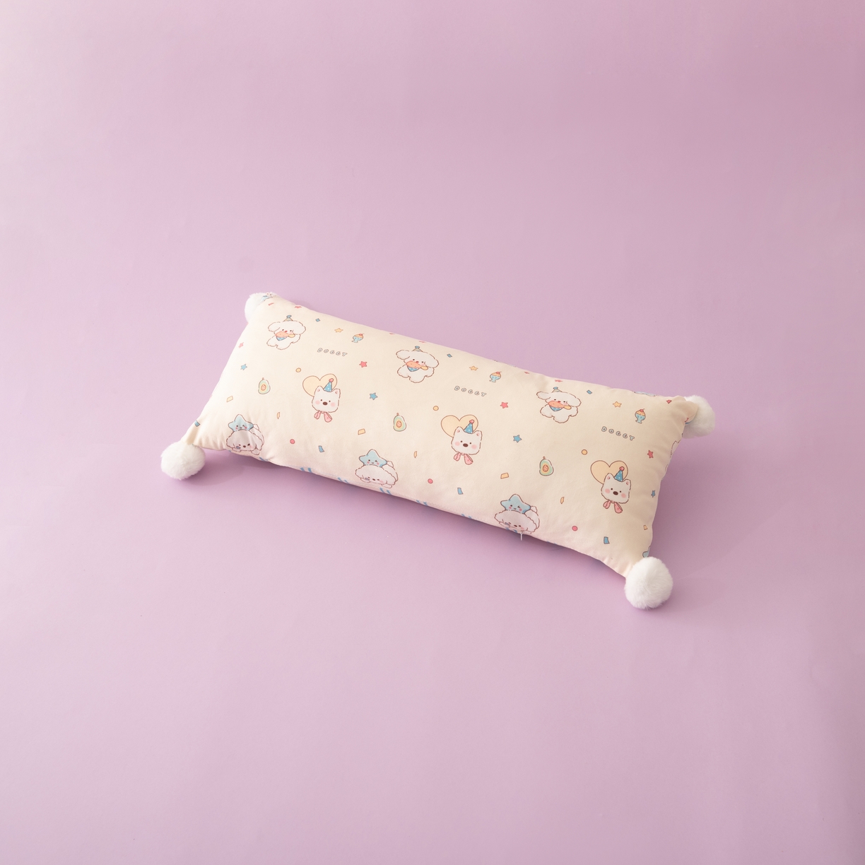 91家纺网 家纺一手货源 找家纺 博笔熊 2025新款双面多功能卡通长条枕头枕芯抱枕靠垫靠枕 竖条小狗