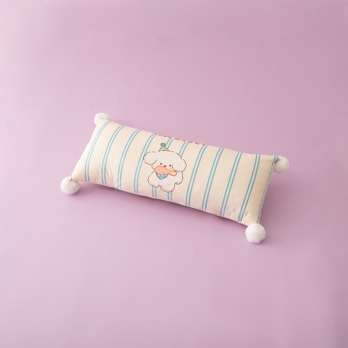 91家纺网 家纺一手货源 找家纺 博笔熊 2025新款双面多功能卡通长条枕头枕芯抱枕靠垫靠枕 竖条小狗