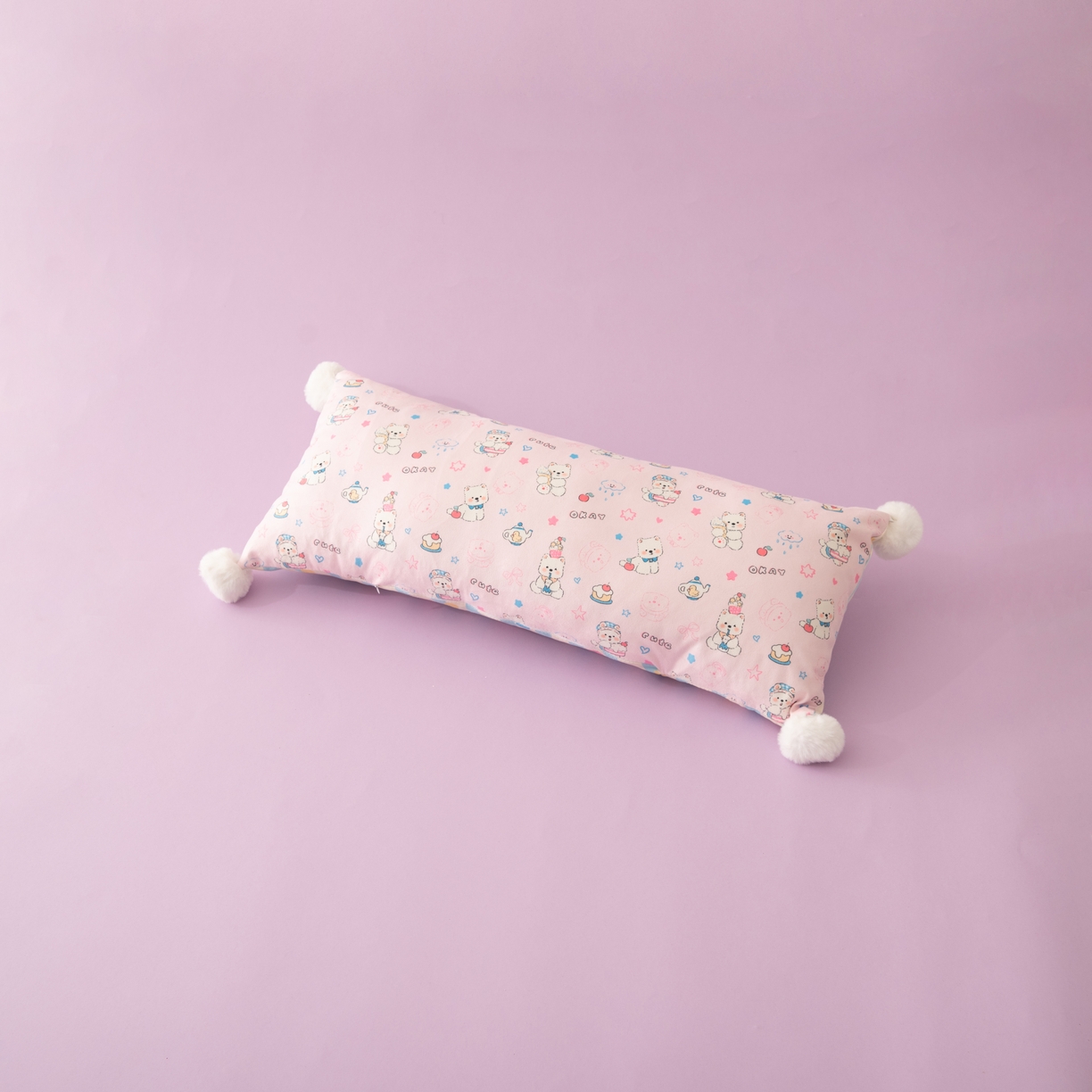 91家纺网 家纺一手货源 找家纺 博笔熊 2025新款双面多功能卡通长条枕头枕芯抱枕靠垫靠枕 甜品西高地