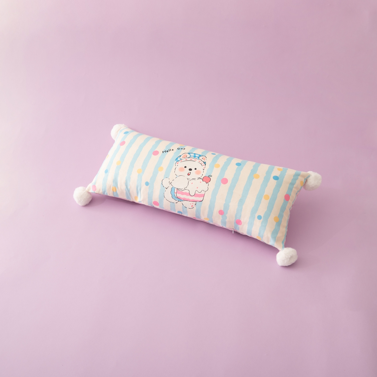 91家纺网 家纺一手货源 找家纺 博笔熊 2025新款双面多功能卡通长条枕头枕芯抱枕靠垫靠枕 甜品西高地