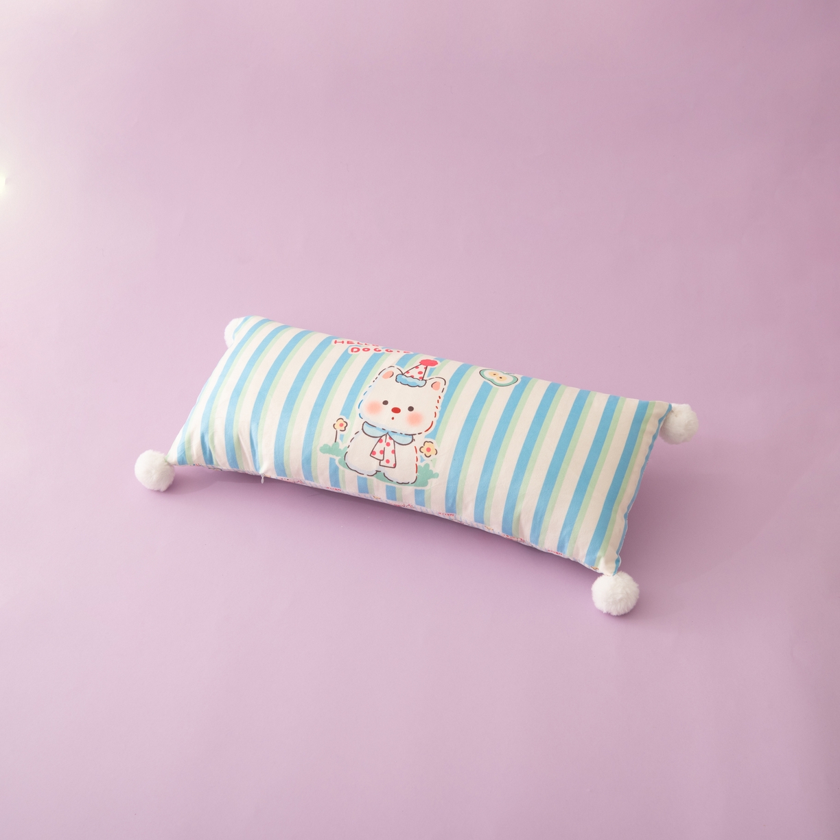 91家纺网 家纺一手货源 找家纺 博笔熊 2025新款双面多功能卡通长条枕头枕芯抱枕靠垫靠枕 围脖西高地