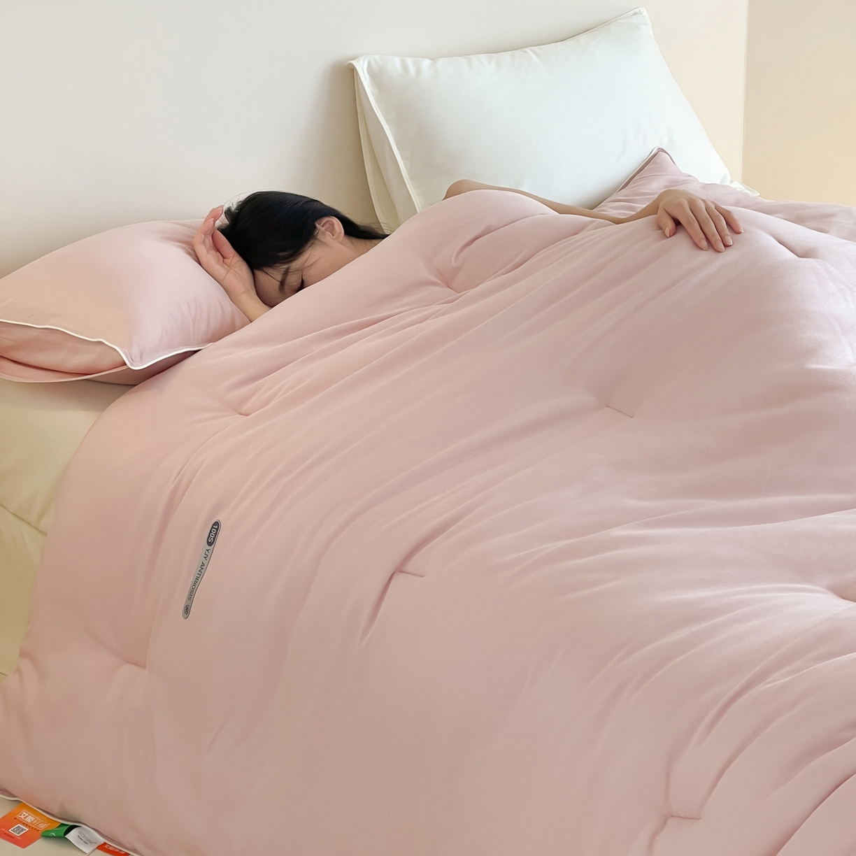 91家纺网 家纺一手货源 找家纺 一加一 2025新款有氧棉艾阳绒中科抗菌被子被芯 罗兰-紫