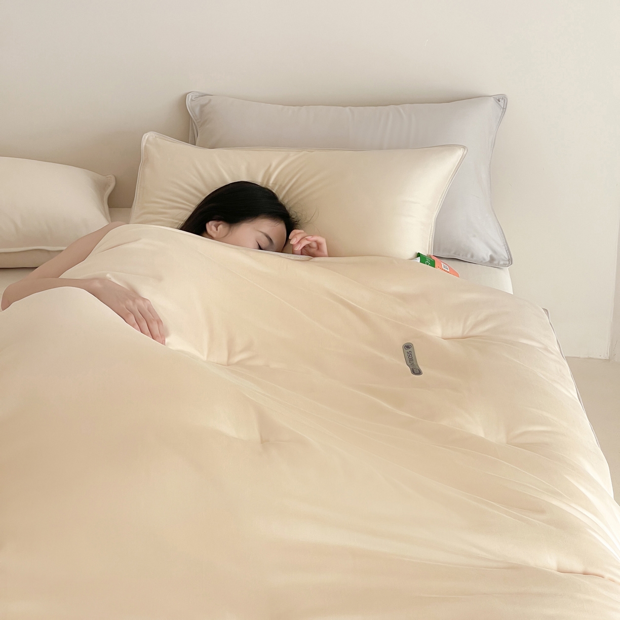 91家纺网 家纺一手货源 找家纺 一加一 2025新款有氧棉艾阳绒中科抗菌被子被芯 摩卡-米