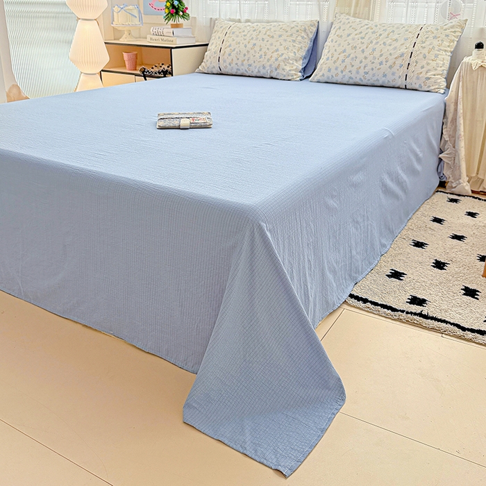 91家纺网 家纺一手货源 找家纺 典曼家纺 2025新款古法花边蝴蝶结四件套 鸢尾兰