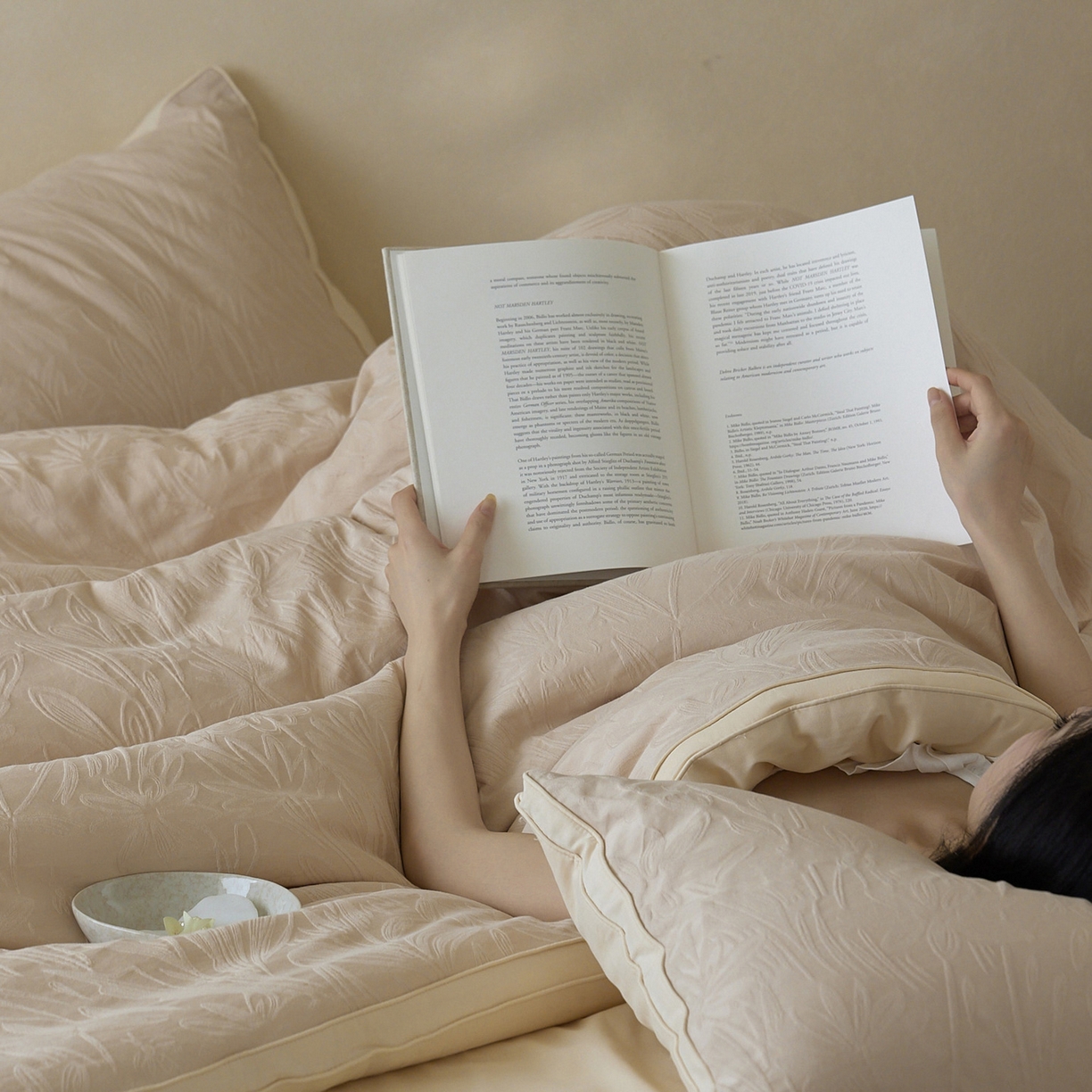 91家纺网 家纺一手货源 找家纺 一加一 2025新款全棉提花航天恒温抗菌被子被芯 秘境(米杏)