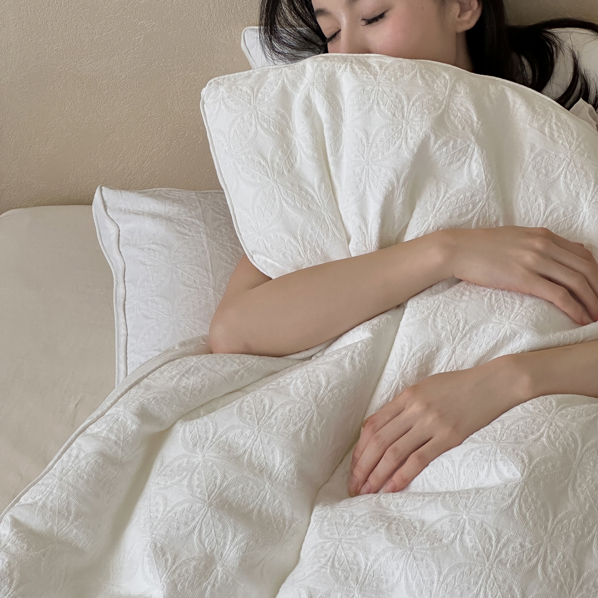 91家纺网 家纺一手货源 找家纺 （总）一加一 2025新款全棉大提花立体棉花被子被芯-秋田幸语