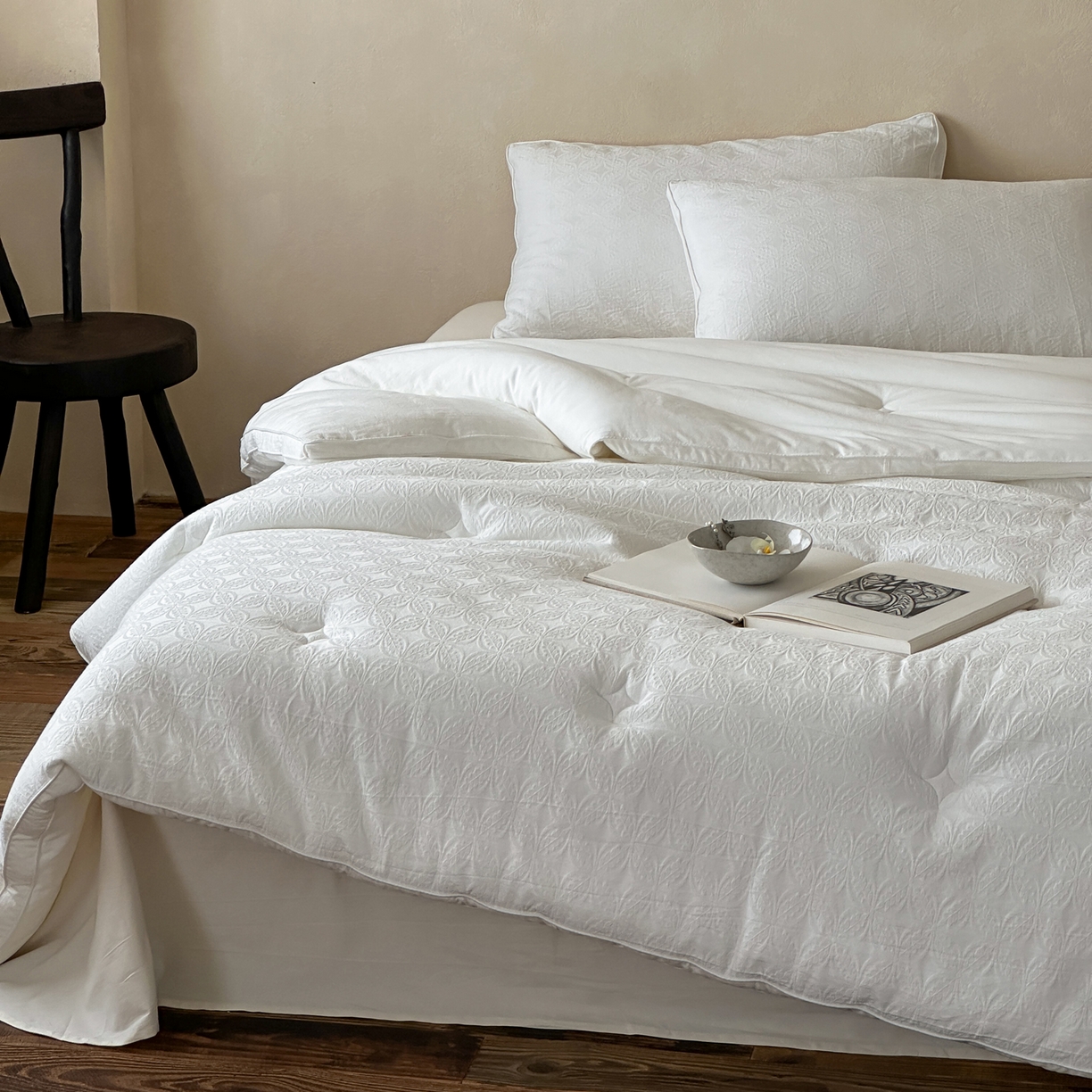 91家纺网 家纺一手货源 找家纺 （总）一加一 2025新款全棉大提花立体棉花被子被芯-秋田幸语