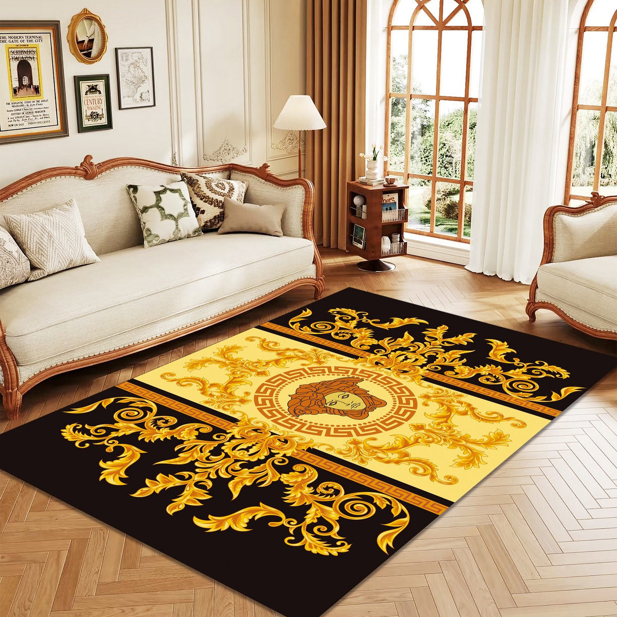 91家纺网 家纺一手货源 找家纺 （总）2025新款奢华家用客厅仿羊绒地毯欧式复古民族风地垫