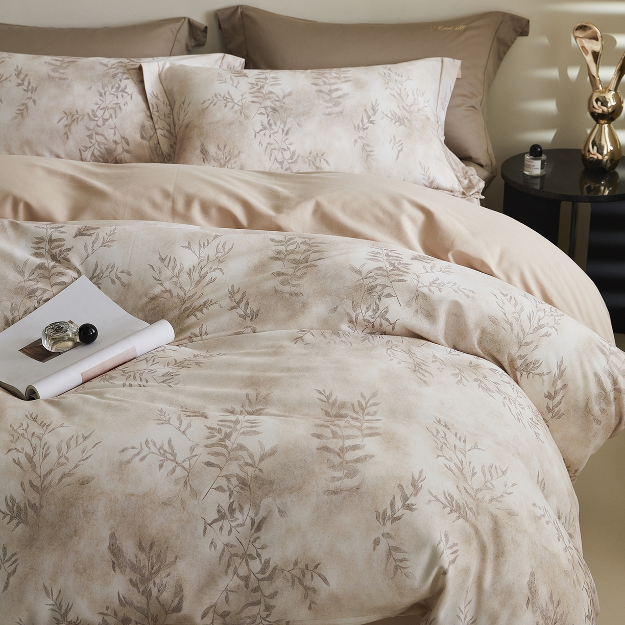 91家纺网 家纺一手货源 找家纺 （总）嘉汀兰家居 2025新款全棉纯棉数码印花生态磨毛四件套