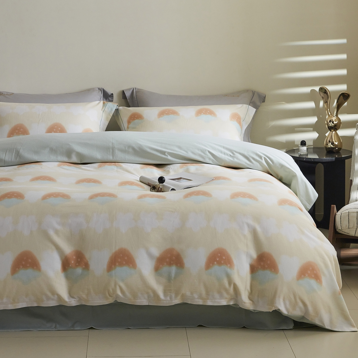 91家纺网 家纺一手货源 找家纺 （总）嘉汀兰家居 2025新款全棉纯棉数码印花生态磨毛四件套