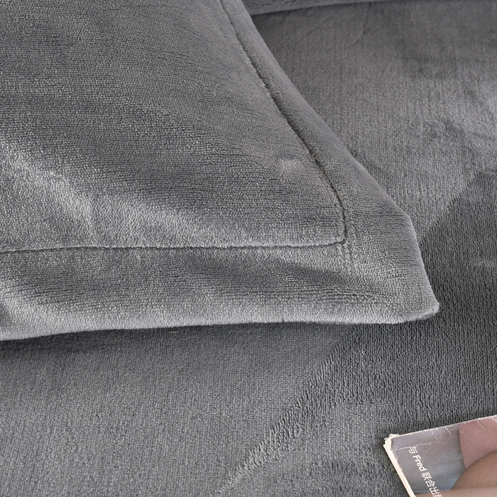 91家纺网 家纺一手货源 找家纺 尚品凤凰 2025新款牛奶绒绣花单被套单品被套单件被套 灰色