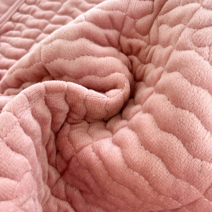 91家纺网 家纺一手货源 找家纺 尚品凤凰 2025新款加厚宝宝绒绗缝夹棉单床裙单品床裙单件床裙-蝴蝶结 藕粉