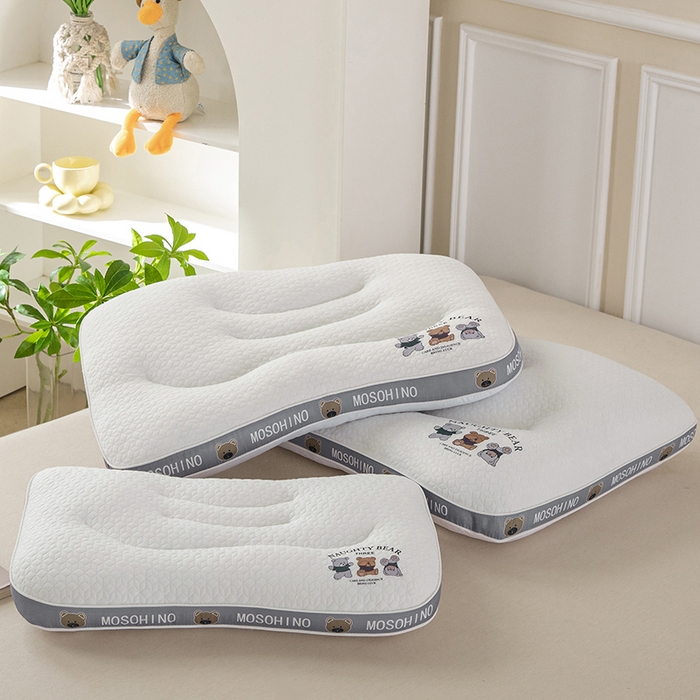 91家纺网 家纺一手货源 找家纺 （总）大熊枕芯 2025新款针织小熊亲子款枕头枕芯 儿童枕