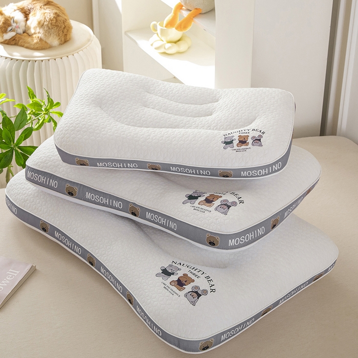 91家纺网 家纺一手货源 找家纺 （总）大熊枕芯 2025新款针织小熊亲子款枕头枕芯 儿童枕