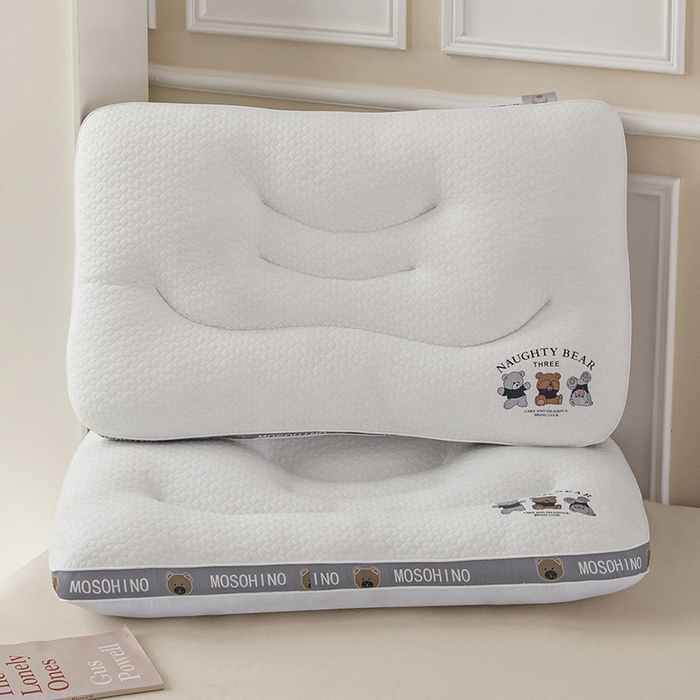 91家纺网 家纺一手货源 找家纺 （总）大熊枕芯 2025新款针织小熊亲子款枕头枕芯 儿童枕