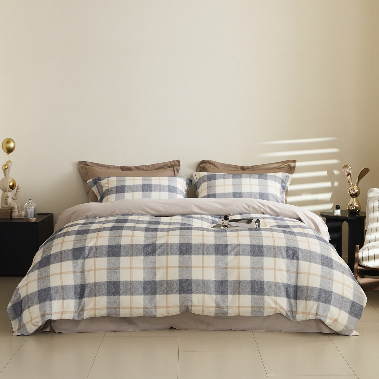 91家纺网 家纺一手货源 找家纺 嘉汀兰家居 2025新款全棉纯棉数码印花生态磨毛四件套 艾米