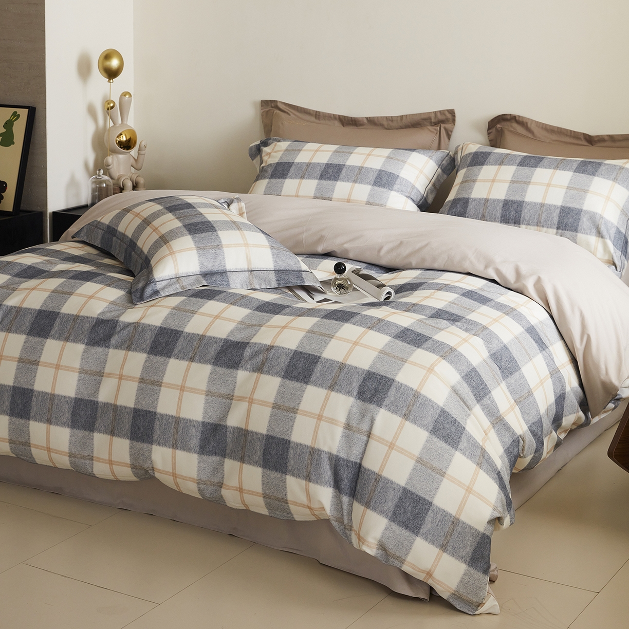 91家纺网 家纺一手货源 找家纺 嘉汀兰家居 2025新款全棉纯棉数码印花生态磨毛四件套 艾米