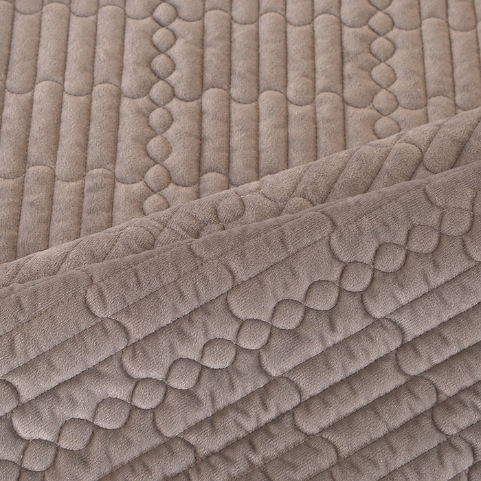 91家纺网 家纺一手货源 找家纺 尚品凤凰 2025新款加厚宝宝绒直角绗缝夹棉单床盖单品床盖单件床盖 灰色