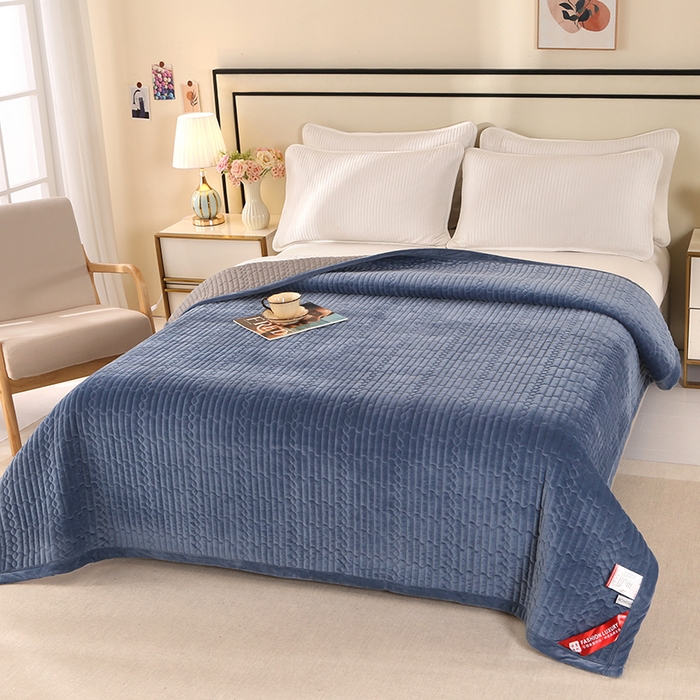 91家纺网 家纺一手货源 找家纺 （总）尚品凤凰 2025新款加厚宝宝绒直角绗缝夹棉单床盖单品床盖单件床盖