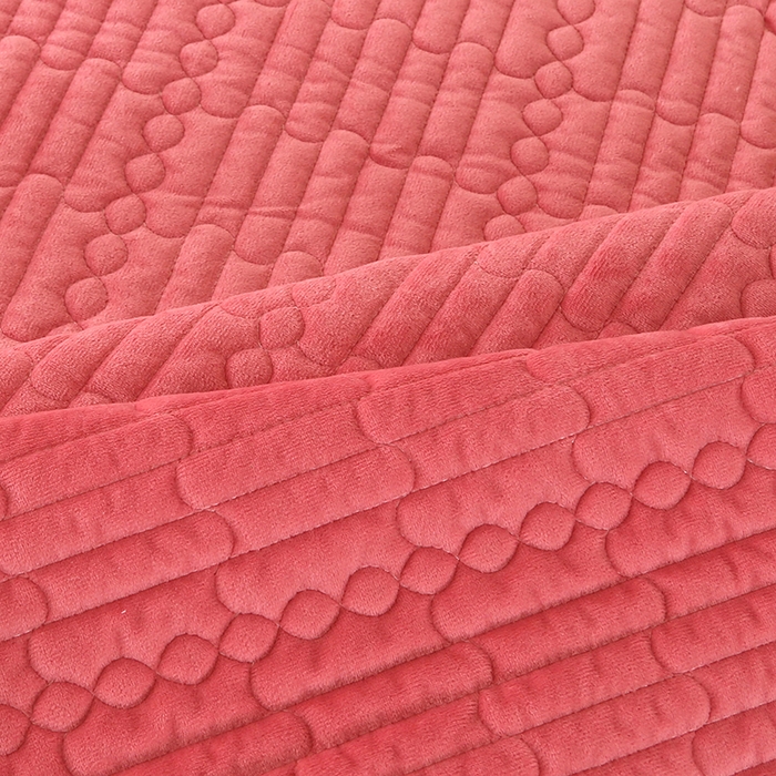 91家纺网 家纺一手货源 找家纺 尚品凤凰 2025新款加厚宝宝绒直角绗缝夹棉单床盖单品床盖单件床盖 豆沙红