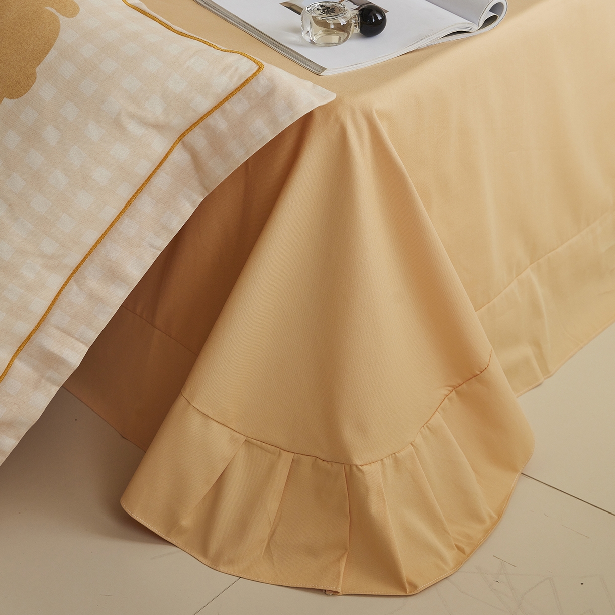 91家纺网 家纺一手货源 找家纺 嘉汀兰家居 2025新款全棉纯棉数码印花生态磨毛四件套 蛋仔