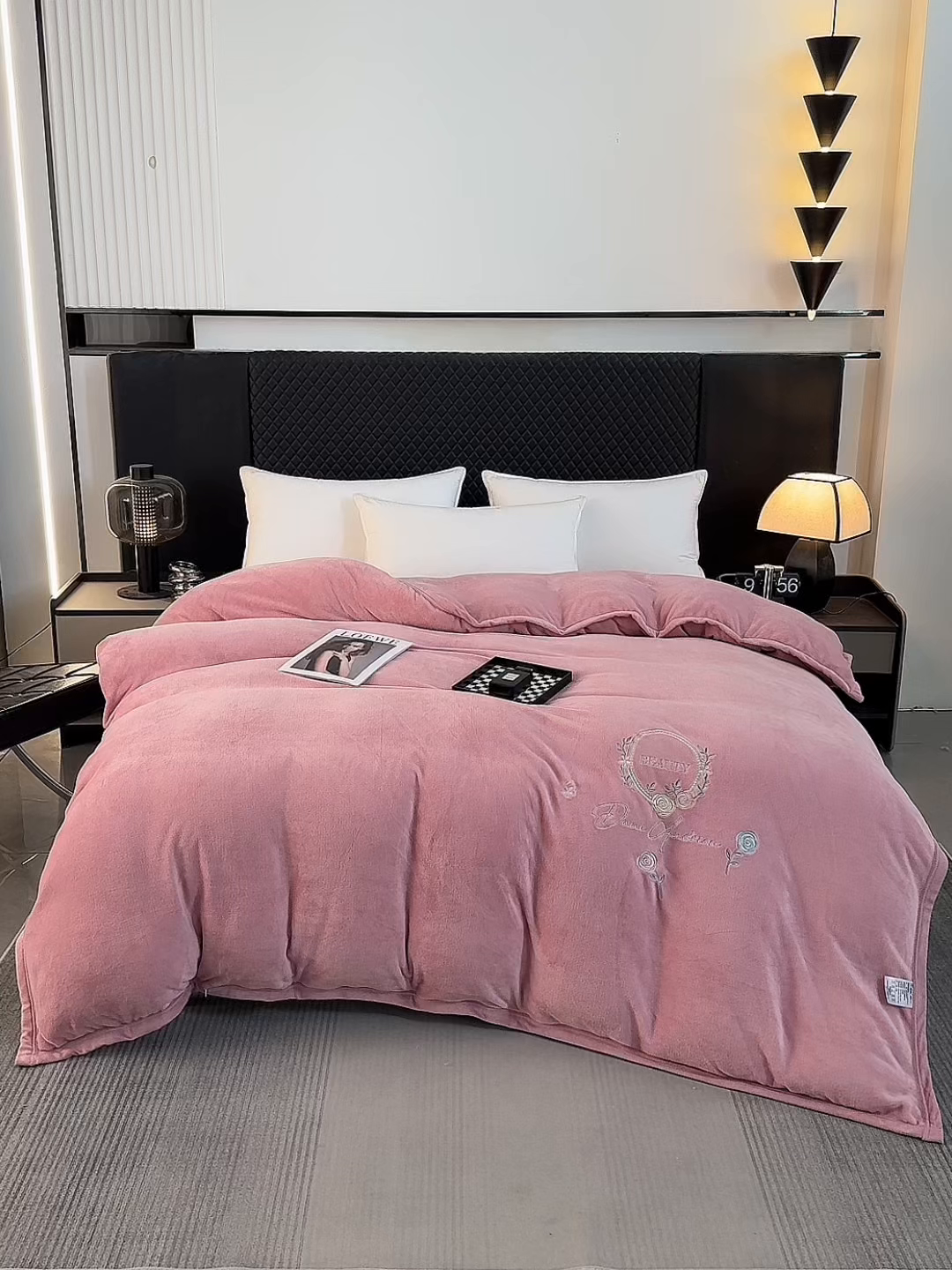 91家纺网 家纺一手货源 找家纺 （总）尚品凤凰 2025新款牛奶绒绣花单被套单品被套单件被套