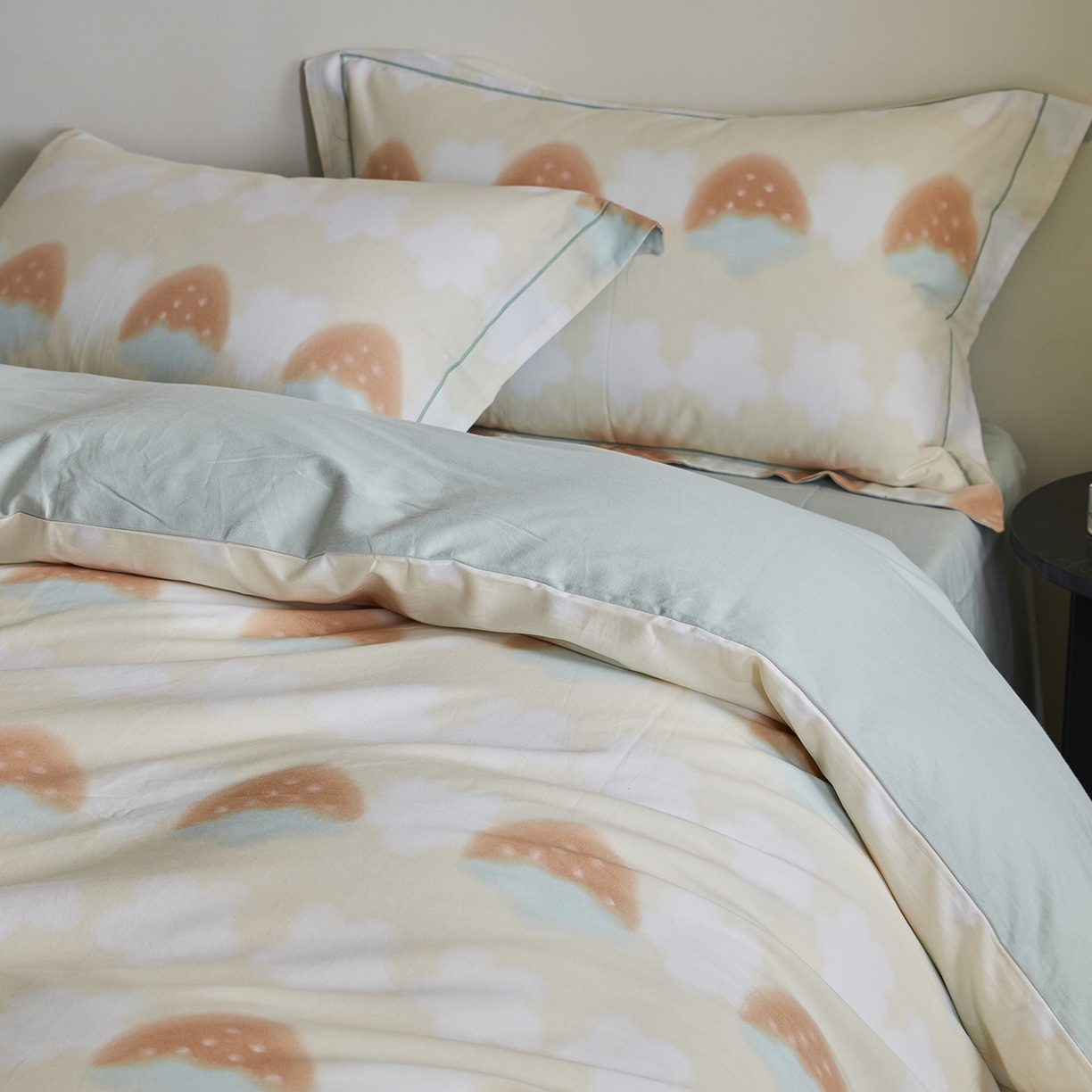 91家纺网 家纺一手货源 找家纺 嘉汀兰家居 2025新款全棉纯棉数码印花生态磨毛四件套 小甜甜黄