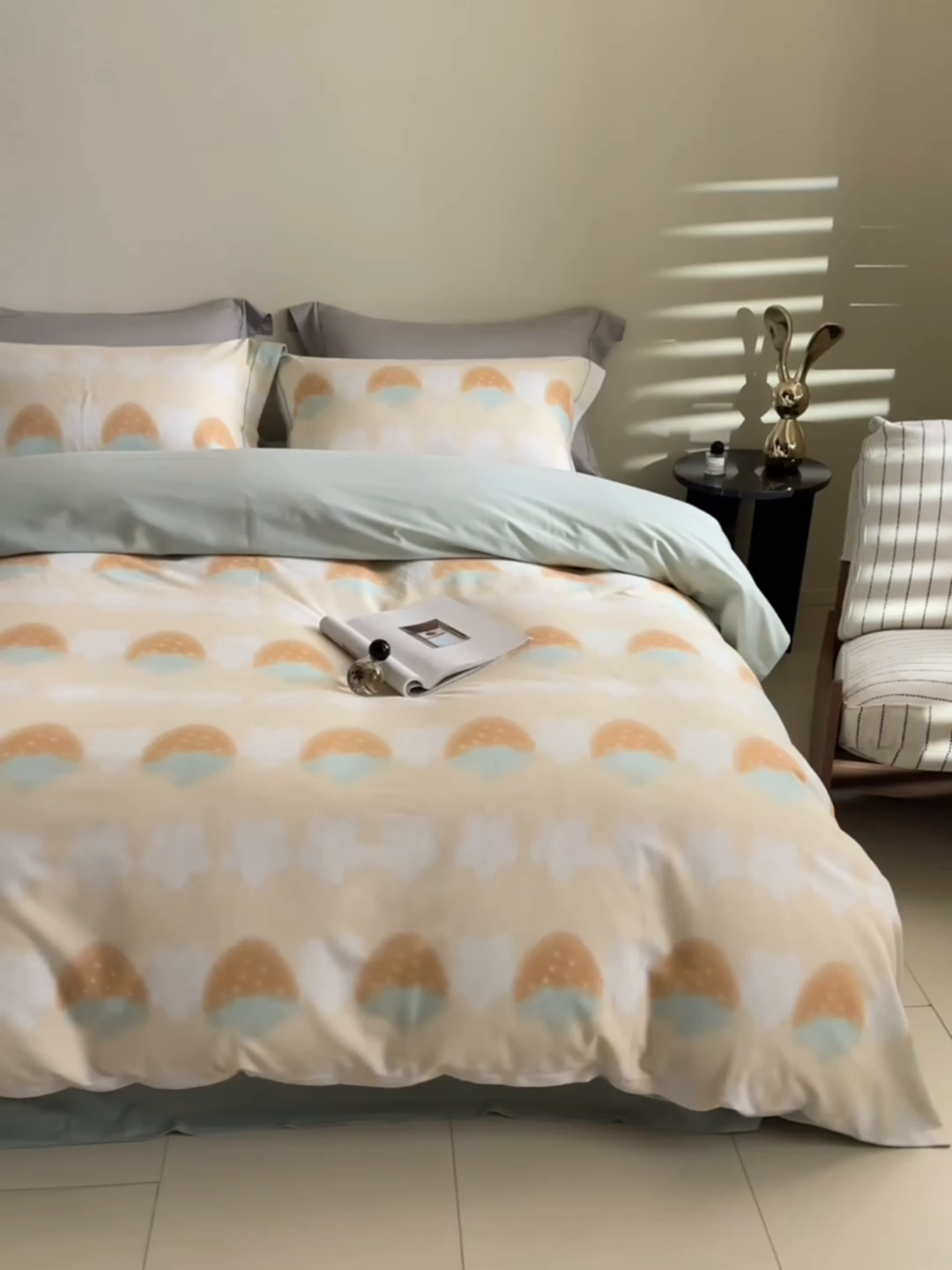 91家纺网 家纺一手货源 找家纺 嘉汀兰家居 2025新款全棉纯棉数码印花生态磨毛四件套 小甜甜黄