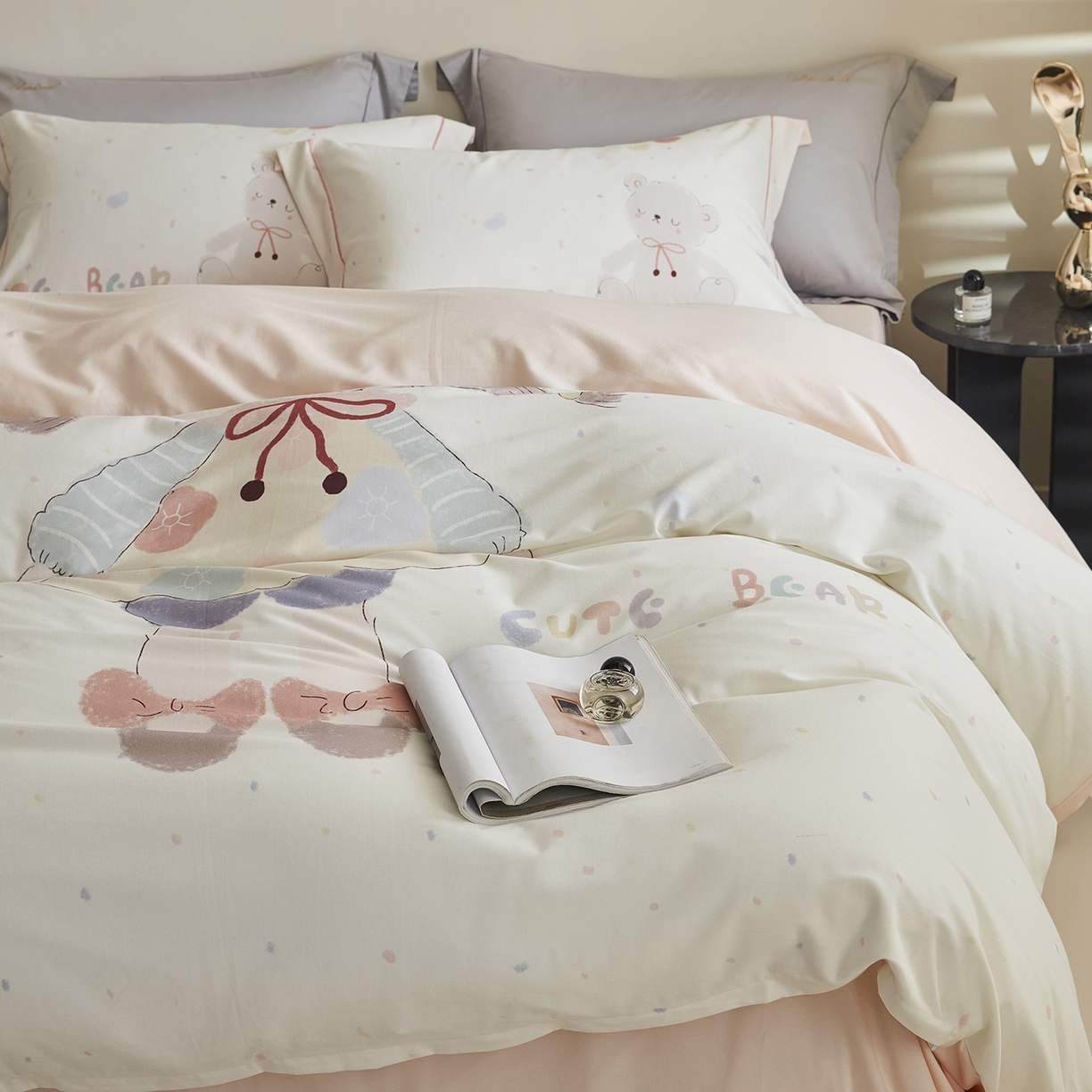 91家纺网 家纺一手货源 找家纺 （总）嘉汀兰家居 2025新款全棉纯棉大版数码印花生态磨毛四件套