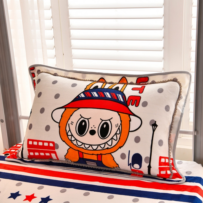 91家纺网 家纺一手货源 找家纺 绒品荟家纺 2025新款加厚牛奶绒三件套金貂绒法莱绒冬季床单款床笠款学生宿舍单人三件套英伦拉布布