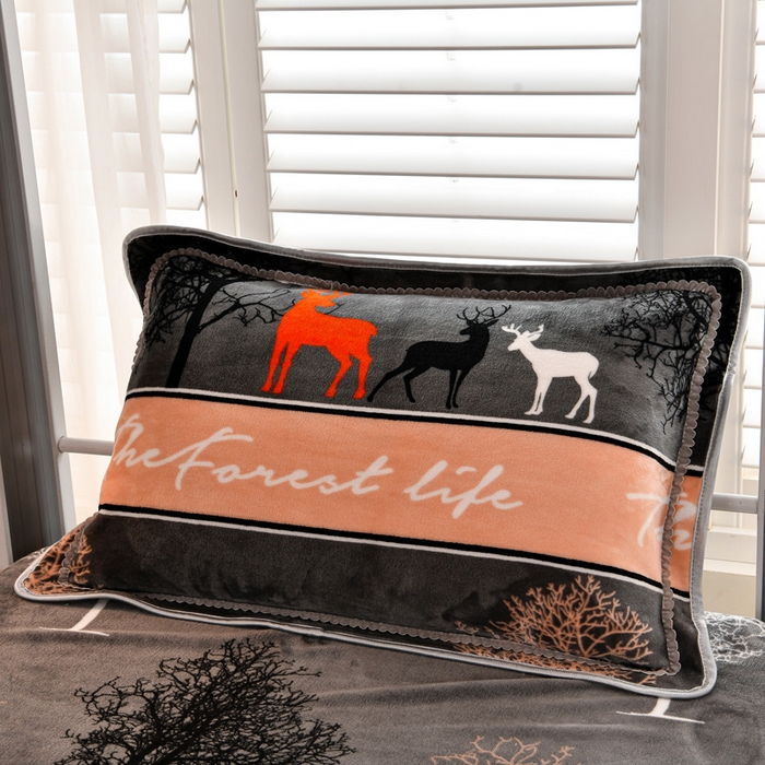 91家纺网 家纺一手货源 找家纺 绒品荟家纺 2025新款加厚牛奶绒三件套金貂绒法莱绒冬季床单款床笠款学生宿舍单人三件套林深见鹿