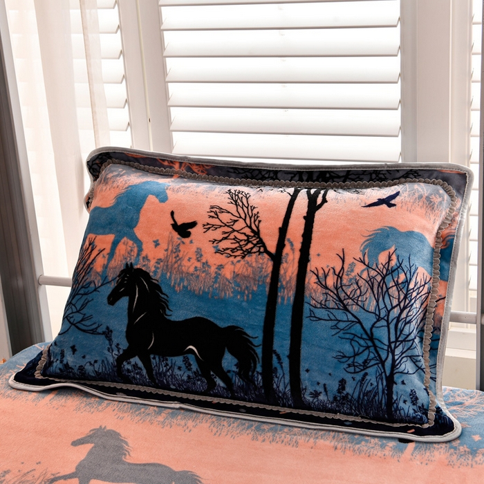 91家纺网 家纺一手货源 找家纺 绒品荟家纺 2025新款加厚牛奶绒三件套金貂绒法莱绒冬季床单款床笠款学生宿舍单人三件套天马行空