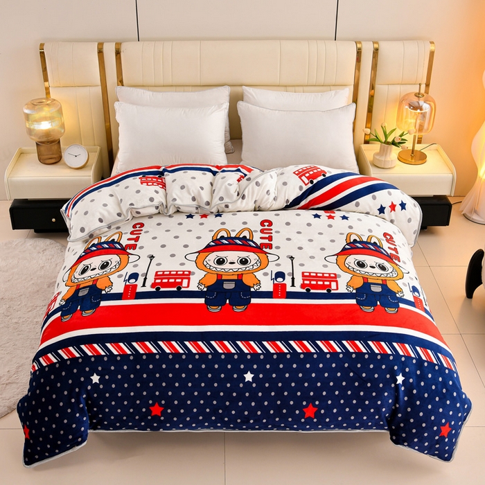 91家纺网 家纺一手货源 找家纺 （总）绒品荟家纺 2025新款加厚牛奶绒单被套金貂绒法莱绒冬季法兰绒高克重被罩