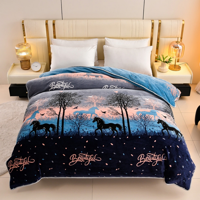 91家纺网 家纺一手货源 找家纺 （总）绒品荟家纺 2025新款加厚牛奶绒单被套金貂绒法莱绒冬季法兰绒高克重被罩