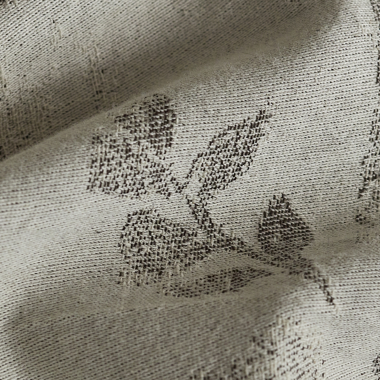 91家纺网 家纺一手货源 找家纺 梦享生活家居 2025新款高级轻奢色织双层纱大提花棉麻四件套 梦芙-浅灰