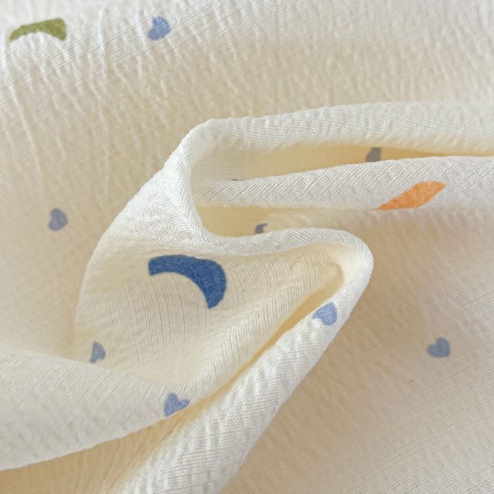 91家纺网 家纺一手货源 找家纺 梦纤绒 2025新款云感木棉皱皱双层纱四件套-简单款 星空蓝